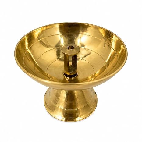 Brass Paro Diya Small – Traditional Oil Lamp for Puja, Diwali Decoration, Home Temple & Spiritual Rituals (Single Piece)