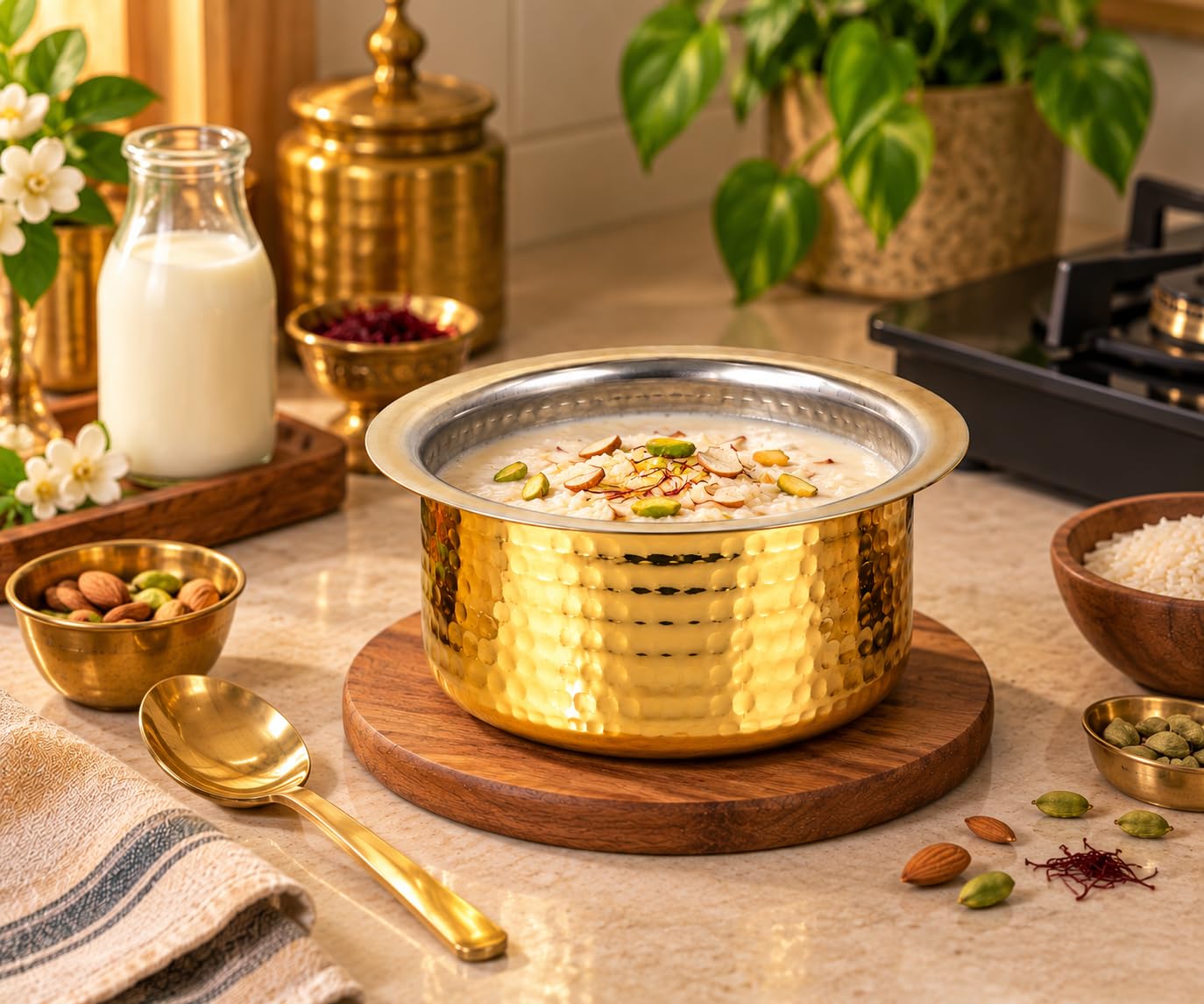 PITALAM 100% Pure Pital Bhagona with Kalai, 6.5 Inch 6