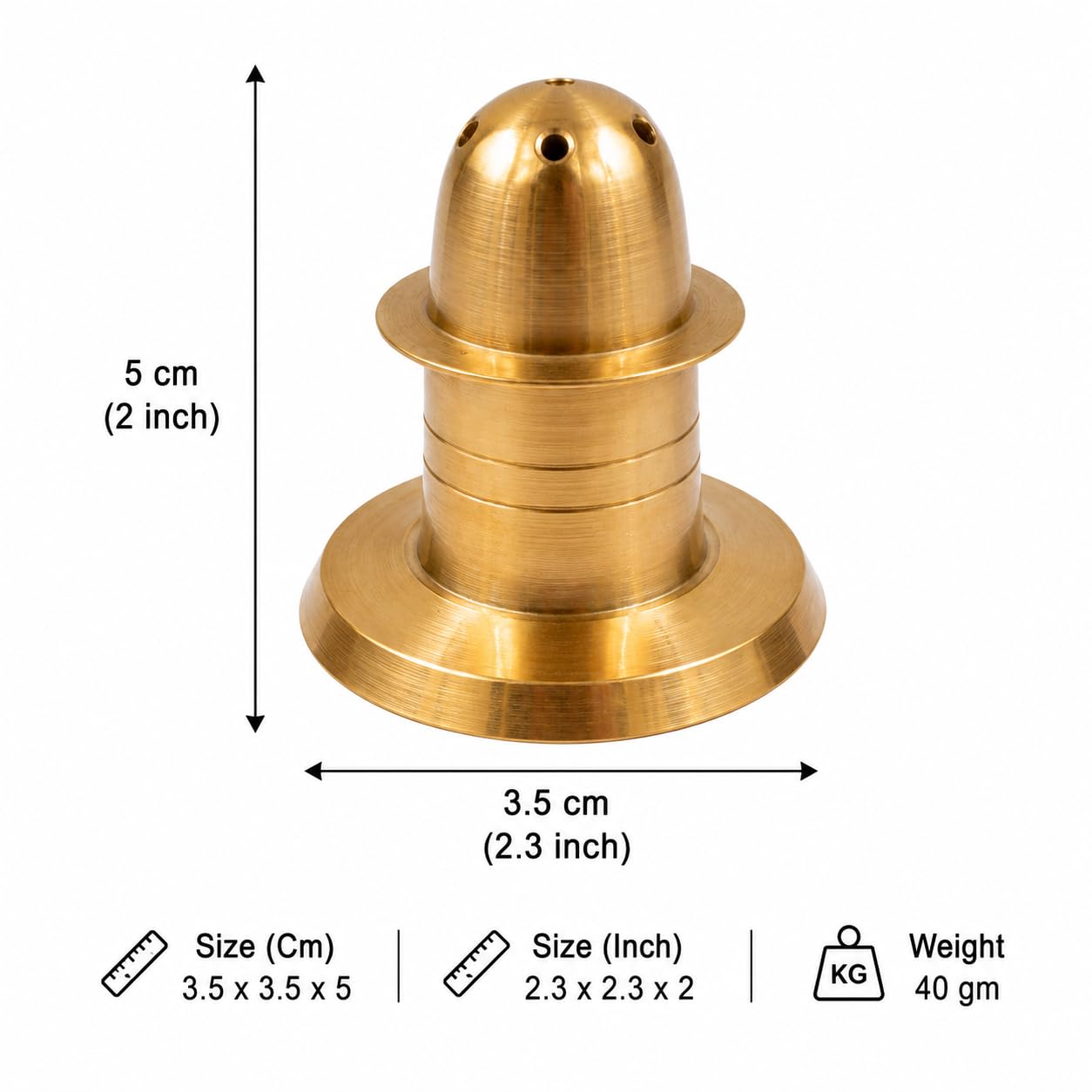 PITALAM | 100% Pure Brass Agarbatti Stand Incense Stick Holder for Puja 3