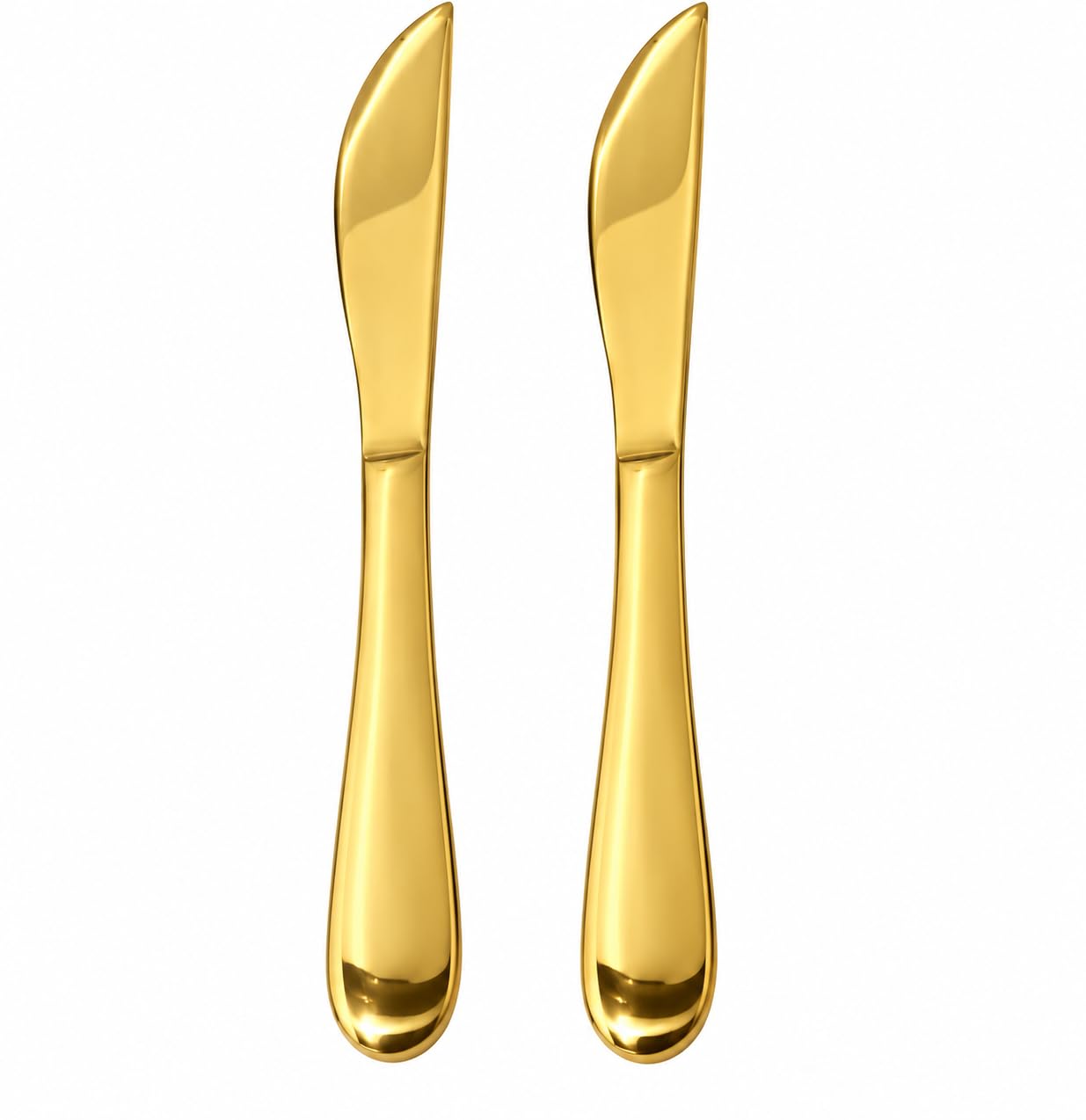 PITALAM 100% Pure Brass Butter Spreader, Set of 2, 19.05 cm