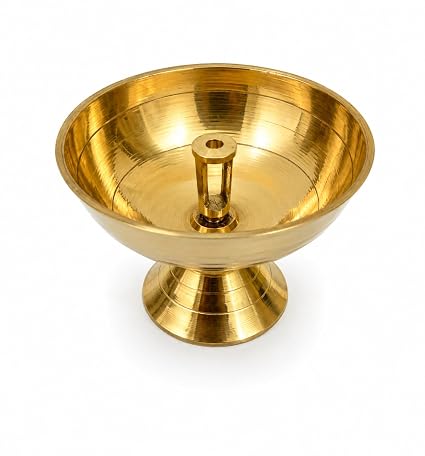 100% Pure Brass Paro Diya Large – Traditional Oil Lamp for Mandir, Diwali Decoration, Aarti & Religious Ceremonies (Single Piece)